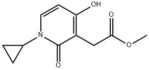 3-Pyridineacetic acid, 1-cyclopropyl-1,2-dihydro-4-hydroxy-2-oxo-, methyl ester (9CI) Struktur