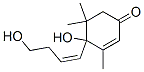 2-Cyclohexen-1-one, 4-hydroxy-4-[(1Z)-4-hydroxy-1-butenyl]-3,5,5-trimethyl- (9CI) Struktur