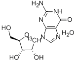 [1'-13C]GUANOSINE MONOHYDRATE Struktur