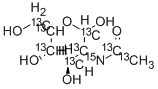 2-[1,2-13C2,15N]ACETAMIDO-2-DEOXY-D-[UL-13C6]GLUCOSE Struktur