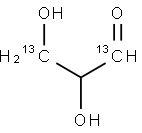 DL-[1,3-13C2]GLYCERALDEHYDE Struktur