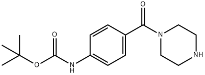 [4-(PIPERAZINE-1-CARBONYL)-PHENYL]-CARBAMIC ACID TERT-BUTYL ESTER Struktur