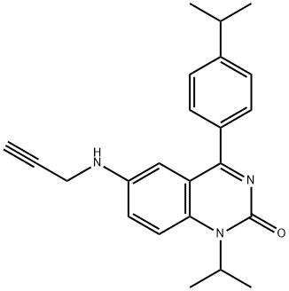 2(1H)-QUINAZOLINONE, 1-(1-METHYLETHYL)-4-[4-(1-METHYLETHYL)PHENYL]-6-(2-PROPYN-1-YLAMINO)- Struktur