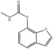 N-Methylcarbamic acid benzofuran-7-yl ester Struktur