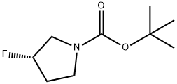 N-trans-BOC-(3S)-Fluoropyrrolidine Struktur