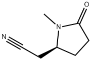 2-Pyrrolidineacetonitrile,1-methyl-5-oxo-,(2S)-(9CI) Struktur