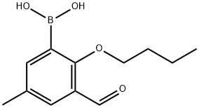 2-BUTOXY-3-FORMYL-5-METHYLPHENYLBORONIC& Struktur