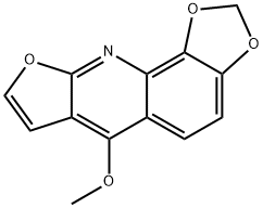 6-Methoxy-1,3-dioxolo[4,5-h]furo[2,3-b]quinoline Struktur