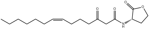 N-3-oxo-tetradec-7(Z)-enoyl-L-Homoserine lactone Struktur