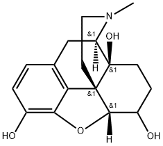 (5a)-4,5-Epoxy-17-methylmorphinan-3,6,14-triol Struktur