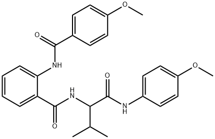 Benzamide, 2-[(4-methoxybenzoyl)amino]-N-[1-[[(4-methoxyphenyl)amino]carbonyl]-2-methylpropyl]- (9CI) Struktur