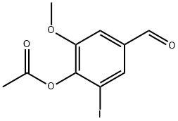 4-formyl-2-iodo-6-methoxyphenyl acetate Struktur