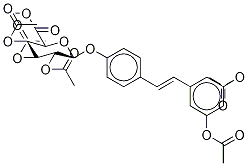 trans-Resveratrol Penta-O-acetyl-4’--D-glucuronide Methyl Ester Struktur