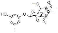 5-Iodoresorcinol-2’,3’,4’-tri-O-acetyl-β-D-glucuronide Methyl Ester Struktur