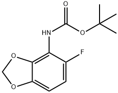 TERT-BUTYL (5-FLUORO-1,3-BENZODIOXOL-4-YL)CARBAMATE Struktur