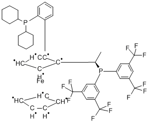 (R)-1-[(R)-2-[2-(DICYCLOHEXYLPHOSPHINO)PHENYL]FERROCENYL]ETHYLBIS[3,5-BIS(TRIFLUOROMETHYL)PHENYL]PHOSPHINE