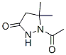 3-Pyrazolidinone,  1-acetyl-5,5-dimethyl- Struktur