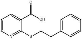 2-[(2-phenylethyl)thio]nicotinic acid Struktur