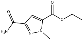 1H-Pyrazole-5-carboxylicacid,3-(aminocarbonyl)-1-methyl-,ethylester(9CI) Struktur