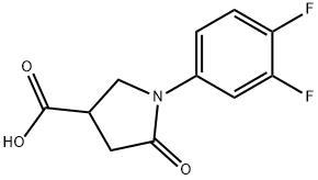 1-(3,4-difluorophenyl)-5-oxopyrrolidine-3-carboxylic acid Struktur