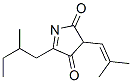 2H-Pyrrole-2,4(3H)-dione, 5-(2-methylbutyl)-3-(2-methyl-1-propenyl)- (9CI) Struktur