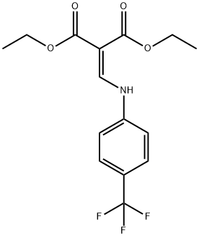 (4-TRIFLUOROMETHYLPHENYLAMINO)METHYLENEMALONIC ACID DIETHYL ESTER Struktur