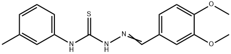 3,4-dimethoxybenzaldehyde N-(3-methylphenyl)thiosemicarbazone Struktur