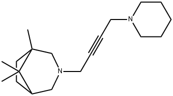 3-[4-(1-Piperidinyl)-2-butynyl]-1,8,8-trimethyl-3-azabicyclo[3.2.1]octane Struktur