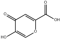 5-hydroxy-4-oxo-4H-pyran-2-carboxylic acid  Struktur