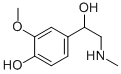 rac-(R*)-1-(4-ヒドロキシ-3-メトキシフェニル)-2-メチルアミノエタノール 化學(xué)構(gòu)造式