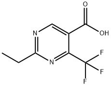 5-Pyrimidinecarboxylicacid,2-ethyl-4-(trifluoromethyl)-(9CI) Struktur