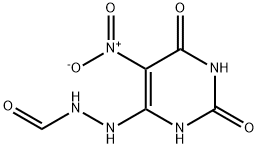 Hydrazinecarboxaldehyde, 2-(1,2,3,6-tetrahydro-5-nitro-2,6-dioxo-4-pyrimidinyl)- (9CI) Struktur