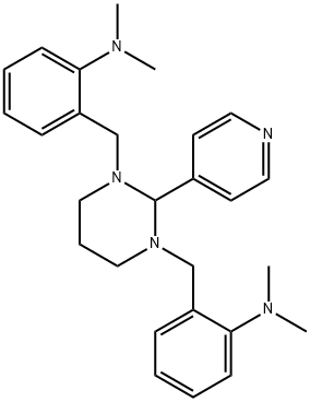 2,2'-[[Dihydro-2-(4-pyridinyl)-1,3(2H,4H)-pyrimidinediyl]bis(methylene)]bis[N,N-dimethylbenzenamine