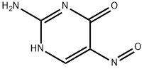 4(1H)-Pyrimidinone, 2-amino-5-nitroso- (9CI) Struktur