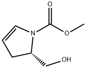 1H-Pyrrole-1-carboxylicacid,2,3-dihydro-2-(hydroxymethyl)-,methylester, Struktur