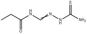 Propanamide,  N-[[(aminothioxomethyl)amino]iminomethyl]- Struktur