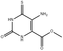 4-Pyrimidinecarboxylicacid,5-amino-1,2,3,6-tetrahydro-2-oxo-6-thioxo-,methylester(9CI) Struktur