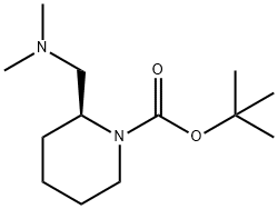 (S)-tert-Butyl 2-((dimethylamino)methyl)piperidine-1-carboxylate Struktur