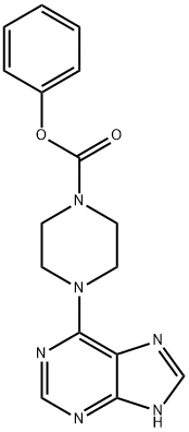 1-Piperazinecarboxylic acid, 4-(1H-purin-6-yl)-, phenyl ester Struktur