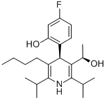 3-Pyridinemethanol, 5-butyl-4-(4-fluoro-2-hydroxyphenyl)-a-methyl-2,6-bis(1-methylethyl)-, (aR,4R)- (9CI) Struktur