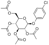 4'-CHLOROPHENYL-2,3,4,6-TETRA-O-ACETYL-BETA-D-GLUCOPYRANOSIDE Struktur