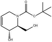 (2S,3R)-1(2H)-PYRIDINECARBOXYLIC ACID, 3,6-DIHYDRO-3-HYDROXY-2-(HYDROXYMETHYL)-, 1,1-DIMETHYLETHYL ESTER Struktur