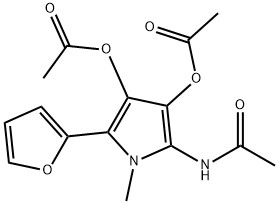 N-[3,4-Diacetoxy-5-(2-furanyl)-1-methyl-1H-pyrrol-2-yl]acetamide Struktur