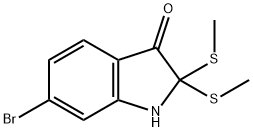 6-Bromo-1,2-dihydro-2,2-bis(methylthio)-3H-indol-3-one Struktur