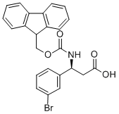 FMOC-(S)-3-AMINO-3-(3-BROMO-PHENYL)-PROPIONIC ACID Struktur