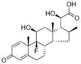 (11β,16α,20R)-9-Fluoro-11,20-dihydroxy-16-Methyl-3-oxopregna-1,4-dien-21-oic Acid Struktur