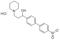 alpha-(4'-Nitro-4-biphenylyl)-1-piperidinepropanol hydrochloride Struktur