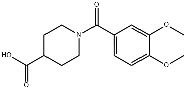 1-(3,4-DIMETHOXY-BENZOYL)-PIPERIDINE-4-CARBOXYLIC ACID Struktur