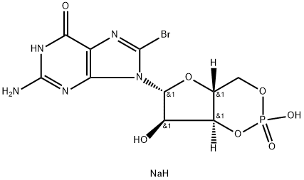 サイクリックグアノシン3′,5′-一りん酸,8-ブロモ-,ナトリウム塩 化學構(gòu)造式