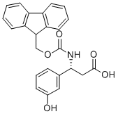 FMOC-(R)-3-AMINO-3-(3-HYDROXY-PHENYL)-PROPIONIC ACID Struktur